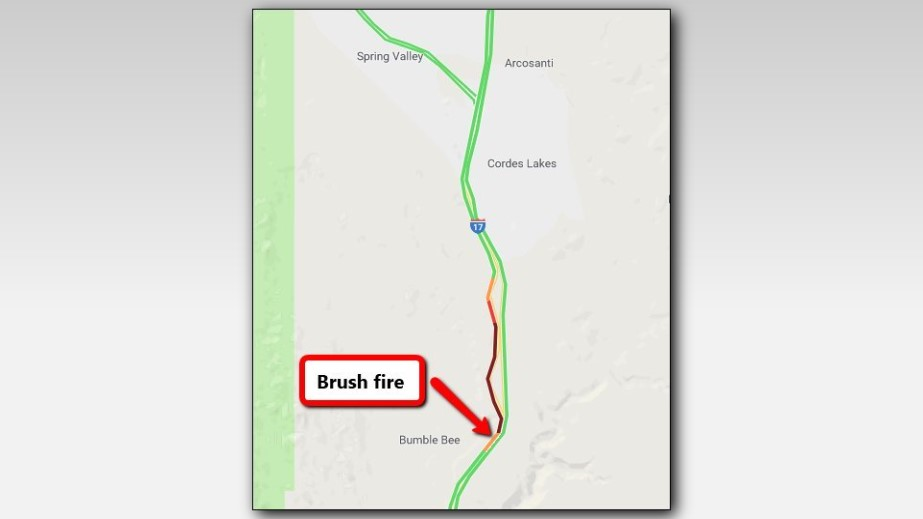 Brush Fire Closes Southbound I-17 South Of Cordes Junction | 12news.com